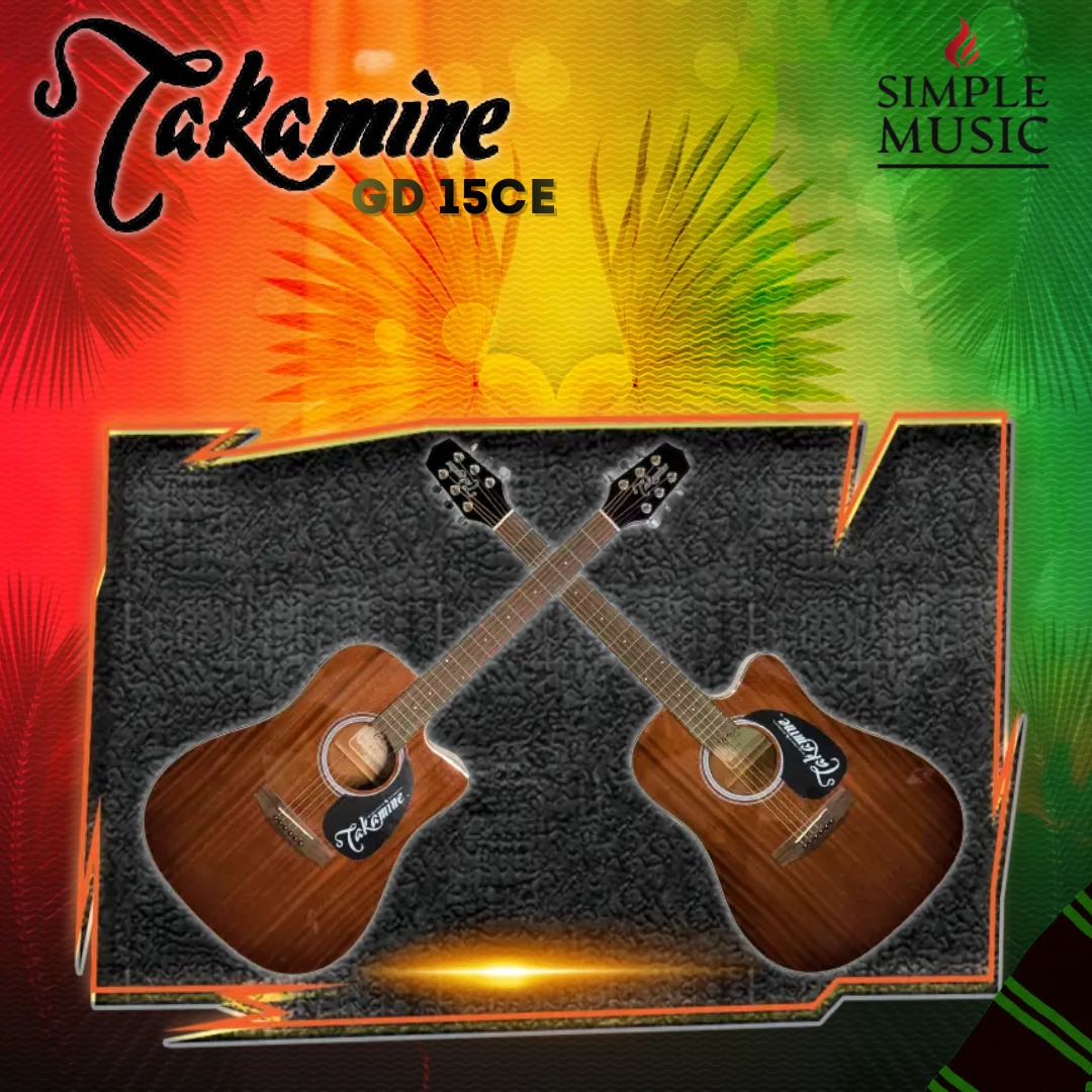 Takamine GD15CE Dreadnought Cutaway Acoustic-Electric Guitar, Mahogany